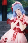 blue_hair cosplay dress gero_gohan hat remilia_scarlet touhou wings rating:Safe score:1 user:nil!