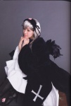 aya_rie boots cosplay dress hairband rozen_maiden seiyuu_joke silver_hair suigintou tanaka_rie wings rating:Safe score:1 user:nil!