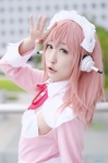 apron chii cosplay dress hairband headphones maid maid_uniform nitro_super_sonic pink_hair super_soniko rating:Safe score:0 user:nil!