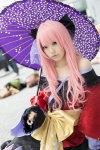 blue_eyes cosplay hairbow harumiya_yun megurine_luka pink_hair robe sash umbrella vocaloid rating:Safe score:0 user:pixymisa