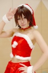 camisole choker cosplay dream_c_club headset miniskirt nao_(dream_c_club) santa_costume shimizu_miki skirt stocking_cap rating:Safe score:0 user:nil!