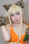 animal_ears blonde_hair bra cat_ears cat_paws cat_(trickster) cosplay hammer inami_yuri paw_gloves ribbon trickster rating:Safe score:0 user:pixymisa
