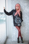 cosplay hoodie megurine_luka pantyhose red_legwear tagme_song tatsuki_(ii) vocaloid rating:Safe score:6 user:nil!