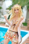 bikini_top blonde_hair blouse cosplay hairband mineo_kana miniskirt original pool skirt swimsuit rating:Safe score:3 user:nil!