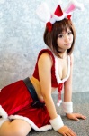 animal_ears asanagi_rin boots bra bunny_ears cosplay cuffs miniskirt ribbons santa_costume skirt stocking_cap suzumiya_haruhi suzumiya_haruhi_no_yuuutsu rating:Safe score:1 user:pixymisa