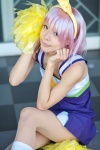 cheerleader cosplay hairbow hiiragi_tsukasa lucky_star maritsuki_haru pom_poms purple_hair rating:Safe score:0 user:nil!