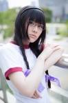 akemi_homura cosplay glasses hairband hairbows popuri puella_magi_madoka_magica tshirt twin_braids rating:Safe score:0 user:pixymisa