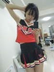 camera cheerleader_uniform cosplay iiniku_ushijima kamen_rider kamen_rider_fourze kazashiro_miu pleated_skirt self-shot skirt tank_top rating:Safe score:7 user:c0rtana