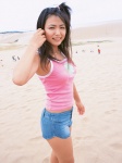 beach denim kawamura_yukie shorts side_ponytail tank_top wanibooks_11 rating:Safe score:1 user:nil!