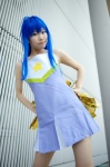 blue_hair cheerleader_uniform cosplay dress ibara izumi_konata lucky_star pom_poms rating:Safe score:0 user:nil!