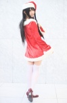 akiyama_mio cosplay dress k-on! rinami santa_costume stocking_cap thighhighs zettai_ryouiki rating:Safe score:4 user:nil!