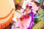cosplay dress hat love_saotome patchouli_knowledge purple_hair robe touhou rating:Safe score:1 user:nil!