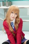 aisaka_taiga blazer blonde_hair blouse cosplay pleated_skirt school_uniform skirt thighhighs toradora! yaya zettai_ryouiki rating:Safe score:0 user:pixymisa