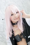 choker cosplay headphones jacket nakko nitro_super_sonic pink_eyes pink_hair super_soniko tubetop rating:Safe score:0 user:pixymisa