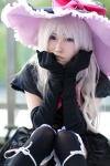 cosplay dress elbow_gloves gloves hiokichi melty petticoat scarf shining_hearts thighhighs white_hair witch_hat rating:Safe score:2 user:pixymisa