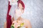 cosplay dress flowers headdress necklace puella_magi_madoka_magica red_hair renge sakura_kyouko rating:Safe score:1 user:pixymisa