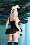 animal_ears ass bunny_ears cosplay dress dress_lift garter_belt headphones nitro_super_sonic panties pink_hair saku super_soniko thighhighs rating:Safe score:7 user:nil!