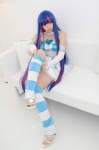 choker cosplay detached_sleeves dress enako enaplus leggings multi-colored_hair panty_&_stocking_with_garterbelt stocking_(psg) rating:Safe score:4 user:nil!