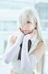 cosplay croptop detached_sleeves tagme_character tagme_series tsubaki_(ii) white_hair rating:Safe score:2 user:nil!