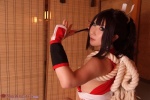 cosplay fan gauntlets hairbow kimono king_of_fighters kunoichi saku shiranui_mai rating:Safe score:0 user:nil!