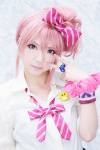 blouse bowtie cosplay hairbow idolmaster idolmaster_cinderella_girls jougasaki_mika koyomi pink_eyes pink_hair wristband rating:Safe score:0 user:pixymisa