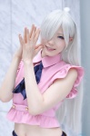 aki_(iv) blouse cosplay croptop miniskirt silver_hair skirt tagme_character tagme_series rating:Safe score:0 user:nil!