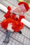 another_blood boots choker cosplay demonbane detached_sleeves dress lily pantyhose pink_hair twintails rating:Safe score:0 user:nil!