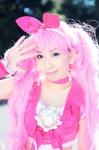 choker cosplay croptop cure_melody hairband houjou_hibiki ookoshi_shimarisu pink_hair pretty_cure suite_precure twintails wand rating:Safe score:0 user:nil!