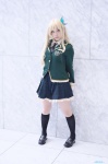 blazer blonde_hair boku_wa_tomodachi_ga_sukunai bouse cosplay kashiwazaki_sena kneesocks mamitan pleated_skirt school_uniform skirt rating:Safe score:0 user:nil!