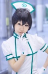 cosplay dress gloves idolmaster michu miura_azusa nurse nurse_cap nurse_uniform syringe rating:Safe score:1 user:nil!