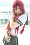 cosplay katana red_hair sailor_uniform saya school_uniform shakugan_no_shana shana sword rating:Safe score:0 user:darkgray