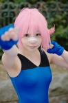bandage cosplay fingerless_gloves gloves leotard odeko pink_hair pokemon sumomo_(pokemon) rating:Safe score:0 user:nil!