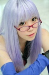 cosplay gintama glasses kumo looking_over_glasses purple_hair sarutobi_ayame rating:Safe score:2 user:nil!