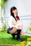 arai_kana blouse kneesocks pleated_skirt school_uniform skirt sock_pull sweater_vest rating:Safe score:1 user:nil!