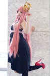 cosplay crown dress kneesocks megurine_luka necklace pink_hair shirato_miyuki vocaloid rating:Safe score:1 user:pixymisa