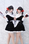 apron cosplay dress hairband maid maid_uniform makise_anji pantyhose sheer_legwear tagme_character tagme_series tsugihagi_mishin twin_braids rating:Safe score:2 user:nil!