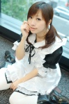 apron boots cosplay dress maid maid_uniform original riren thighhighs twintails zettai_ryouiki rating:Safe score:0 user:nil!