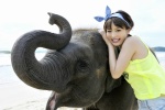 beach denim elephant hairband hirano_aya miniskirt skirt tank_top ys_web_390 rating:Safe score:1 user:nil!