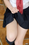 4k-star_213 kato_shina kneesocks pleated_skirt sailor_uniform school_uniform skirt skirt_lift rating:Safe score:0 user:nil!