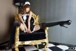 apron black_legwear dress hairband maid maid_uniform pantyhose rq-star_819 shinjyo_chitose twintails rating:Safe score:3 user:nil!