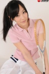 hamada_yuri pleated_skirt polo ponytail skirt tennis_racket rating:Safe score:0 user:nil!
