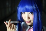 blouse blue_hair cosplay furude_rika higurashi_no_naku_koro_ni jumper school_uniform syringe tsun rating:Safe score:0 user:nil!