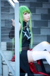 boots cc code_geass cosplay detached_sleeves green_hair houtou_singi pantyhose shorts uniform rating:Safe score:0 user:nil!