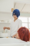 aobaichi blue_hair cosplay crossplay hijirikawa_masato long_sleeve_tshirt otoya_ittoki red_hair shima uta_no_prince-sama rating:Safe score:0 user:pixymisa
