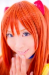 bed choker cosplay dress hair_pods mashiro_yuki neon_genesis_evangelion red_hair soryu_asuka_langley twintails rating:Safe score:0 user:nil!