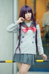 bishoujo_senshi_sailor_moon cosplay hino_rei pleated_skirt purple_hair sailor_uniform school_uniform skirt yaya rating:Safe score:1 user:nil!