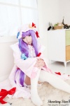 bed cosplay dress hat patchouli_knowledge purple_hair robe saku sweet_garden thighhighs touhou zettai_ryouiki rating:Safe score:1 user:nil!