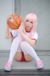 buruma cosplay gym_uniform hakamada_hinata pink_hair ro-kyu-bu! sakuya shorts thighhighs tshirt white_legwear rating:Safe score:7 user:nil!