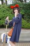 broom cosplay dress hairbow hashimoto_rena kiki kiki's_delivery_service pantyhose sheer_legwear rating:Safe score:0 user:nil!