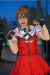 akizuki_ritsuko cosplay dress fangs fingerless_gloves glasses gloves idolmaster miniskirt ohtsuki_amo skirt rating:Safe score:0 user:pixymisa